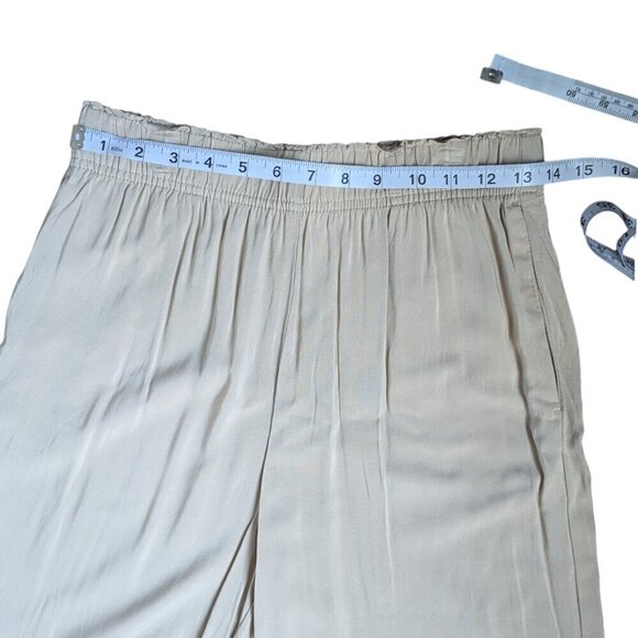 H&M Beige  Wide Leg Flowy Plants with Side Pockets Women Size Small - Picture 5 of 6